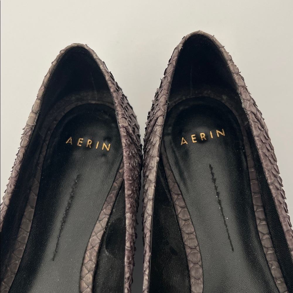 EUC Aerin Grey Faux Snakeskin Flats - Picture 5 of 6